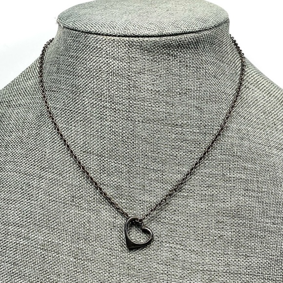 925 ITALY STERLING SILVER Necklace Heart Pendant 6.63g Valentine’s Day - Picture 8 of 10